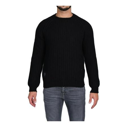 Blauer, Round-neck Knitwear Czarny, Mężczyzna, Rozmiar: XL