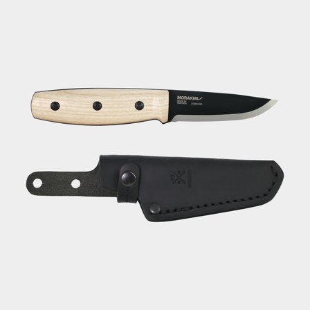 Outdoor knife Morakniv Finn BlackBlade (S), 189 mm, ash wood / recycled Swedish stainless steel
