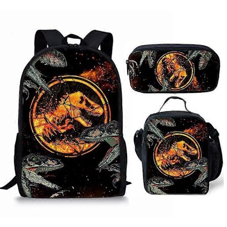 Jurassic World Skolesekk Barnesekk Dinosaurveske Pennal Gutt Jente Gave
