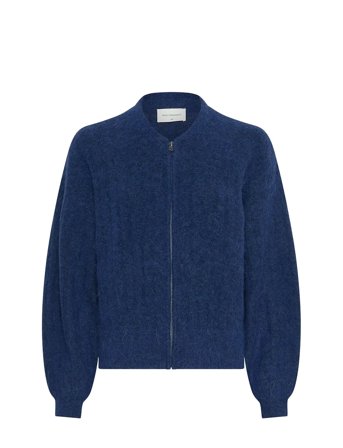Mschjin Nenaya Zip Cardigan Blue MSCH Copenhagen