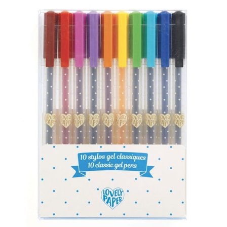 10 Classic gel Pens - Djeco