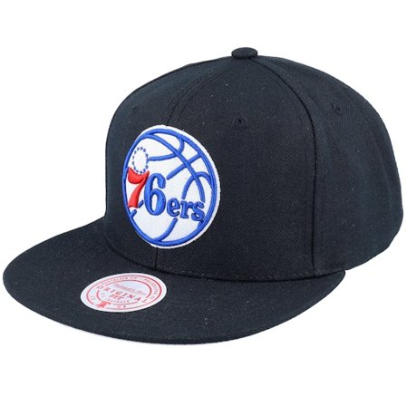Mitchell & Ness - NBA Schwarz snapback Cap - Philadelphia 76ers Core Basic Black Snapback @ Hatstore
