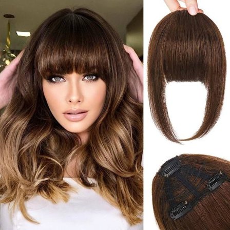 TG Clip In Lugg, 100% Människohår 3 Säkra Klipp In Full Blunt