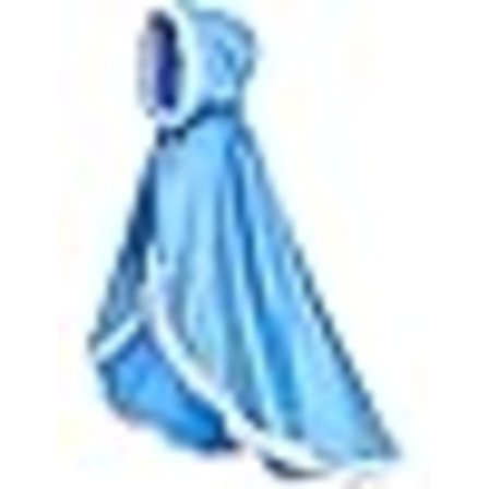 Blå partyprinsesscape (lämplig för längd 110 cm)