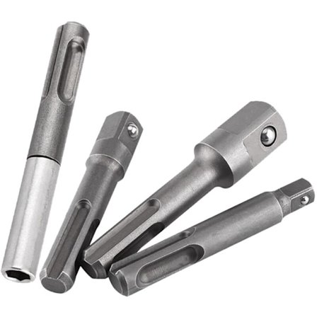 SDS Plus Skaft Adapter till 1/4" Hexfäste och 1/4" 3/8" 1/2" Kvadratiska Borrbitar Förlängningskoppling
