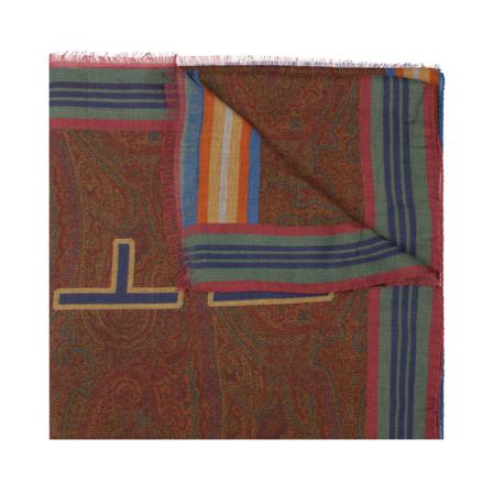 Etro Halstørklæde with logo Brun, Dame Tørklæder, Størrelse: ONE Size