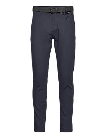 Structured S Chinos Bukser Blå Tom Tailor