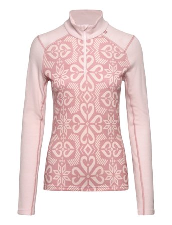 Helly Hansen W Lifa Merino Midw Gra 1/2 Zip Rosa