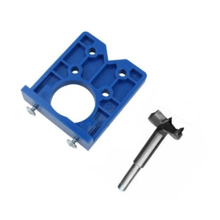 35 mm Hængsel Boring Jig Træbearbejdning Hul Boring Guide Locator med Fixtur Aluminium Legering Hul Åbner Skabelon Dør skabe