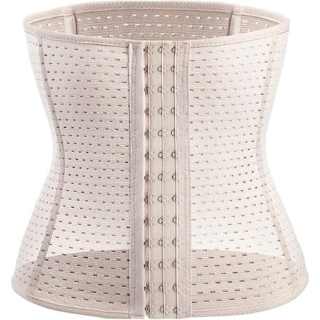 Andningsbar midjeträning korsett - Slankningsträning för kvinnor (hudton)