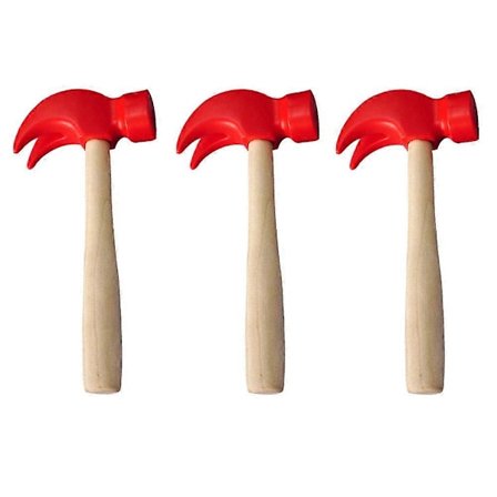 3 stk. Barne Tre Hammer Verktøy Leke Simuleringsvedlikehold Hammer Verktøy Leke