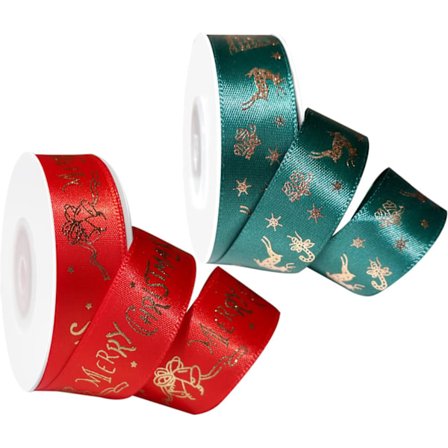 Julerullebånd - 22 meter x 20 mm - I alt - 27,4 meter -