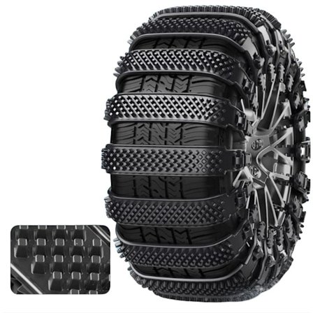 10-pak universelle snekæder til biler Black