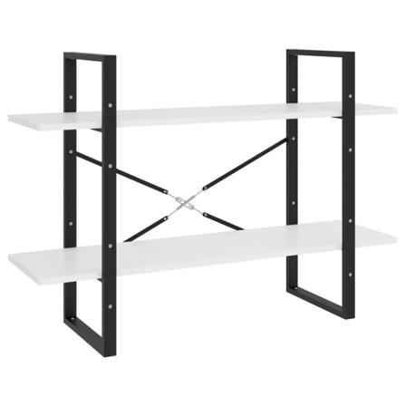 Vidaxl Bokhylla 2 Hyllplan Vit 100x30x70 Cm Konstruerat Trä Vit