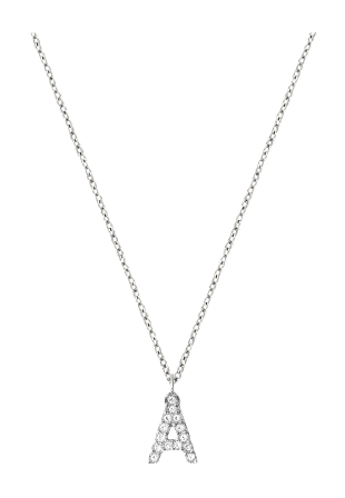 Mockberg Petite Stone Letter Å Steel Necklace Smycken & klockor Dam Silver ONESIZE