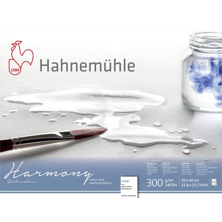 Hahnemühle Akvarellpapper Harmony 300 g Rough 30 x 40 cm