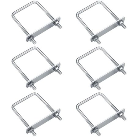 Pieces U-pultit, M6 U-pultit, ruostumattomasta teräksestä valmistetut U-pultit mutterilevyillä ja aluslevyillä, kiinnityspultit putkien kiinnitykseen 