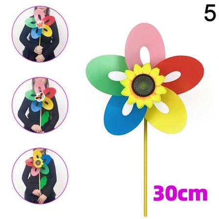 Fargerike solsikkevindmøller Layout Værhane Leker 5 5 5[XJ]