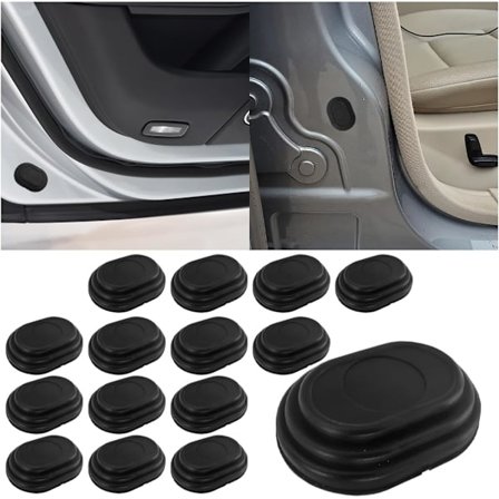 Dørbeskyttere til bil, 16-pak - Silikone anti-kollisionskofangere, selvklæbende lydisolerede puder til SUV/lastbildøre, universel smækstopper
