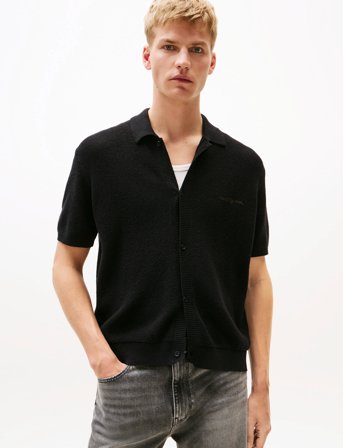 Tommy Jeans Tjm 90S Script Ss Shirt Sweater - Black - M