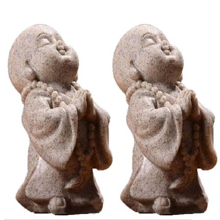 2 stk Little Monk Resin Ornament Small Monk Skulptur