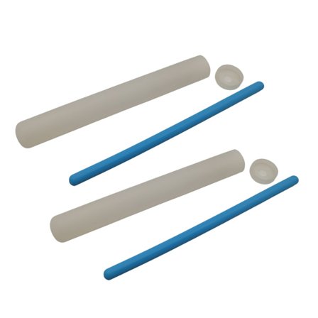 2 stk. sikker is-sugerørsproducent fødevaregodkendt silikone sugerørshåndværksform isrørsfremstillingsforme praktiske køkkenartikler