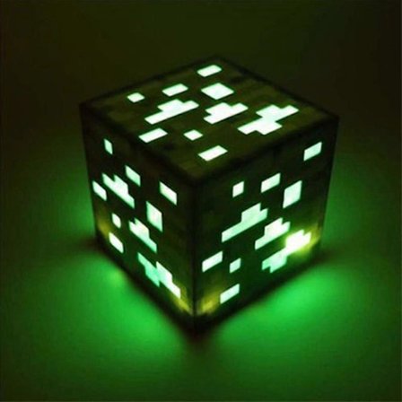 Minecraft Spel Periferi Gruvarbetare Uppladdningsbar Lampa Nattlampa Ficklampa Leksak