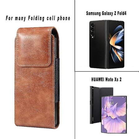 Læderbælteclips Telefonholster Talje Bærende Hængende Lomme Etui Kompatibel Samsung Galaxy Z Fold 4/z Fold 3