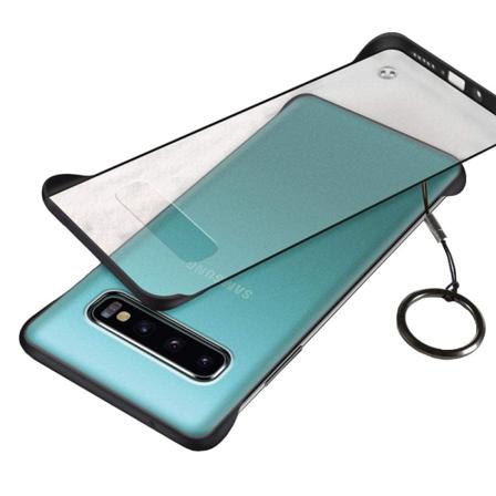 Frameless Case Samsung Galaxy S10 Skal Med Ringhållare - Svart Svart
