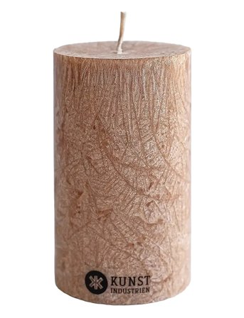 Kunstindustrien Upcycled Olive Wax Pillar Candle - Beige - 6X10CM