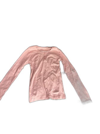 Ljusrosa ribbad långärmad topp Cubus