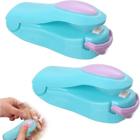 1 kappaleen minikokoinen muovipussin sulkija, kannettava muovipussin sulkija