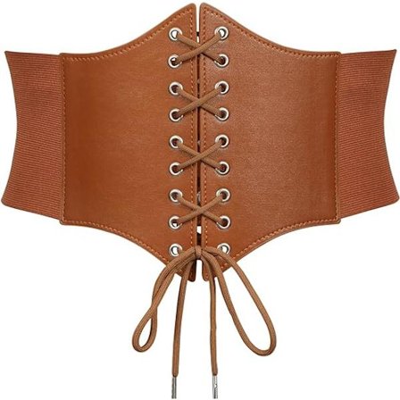 Dame Elastisk Kostume Talje Bælte Snørebånd Bundet Waspie Korset Bælter til Kvinder 73cm