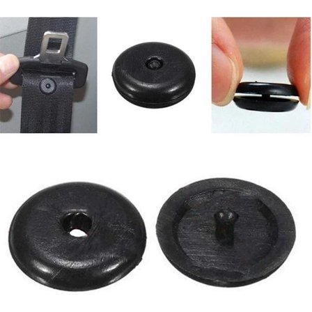 5 stk. sorte plastbæltestopklemmer til sikkerhedsseler i biler [co]