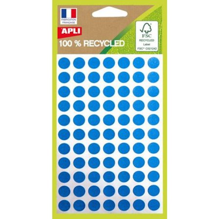 POCH 462 ETQ BLÅ DIAM 8 MM 100 % ÅTERVINNAD