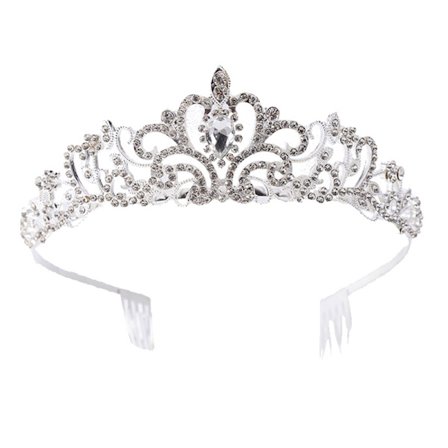Kruunu Tiara Hopeatiarat Naisille Kristalli Kruunu Tytöille Prin