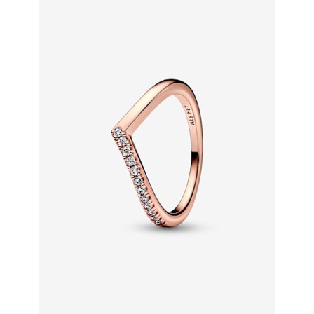 Pandora - P Timeless Wish Halvglittrande Ring - 14k roséguldplätering
