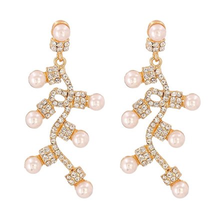 Julklapp örhängen kvinnor (Champagne) - Fancy Diamond Lantern Deco