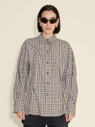 Holzweiler Bibi Shirt - Brown Check - Women's - M
