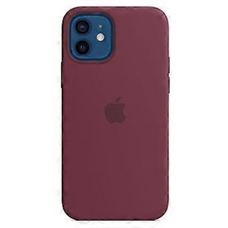 Kompatibel med iPhone 12 Pro / 12 Cover Kompatibel med MagSafe 1:1 Skala Silikone Cover [Induktions Popover](Vinrød)