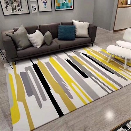 Skandinaviska mönster Moderna mattor Design Tvättbara Dekorativa mattor Kort lugg Vardagsrum Sovrum Matsal Non-slip matta 140x200cm