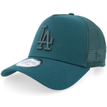 New Era - MLB Grön trucker Keps - Los Angeles Dodgers League Essential A-Frame Dark Green Trucker @ Hatstore