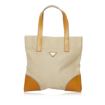 Prada Vintage, Tote Bags Beige, Dames, Maat:ONE Size