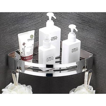 Dusjhylle i rustfritt stål Badrumshylle Hjørnehylle Dusjhylle Hylle Dusjkurv uten boring