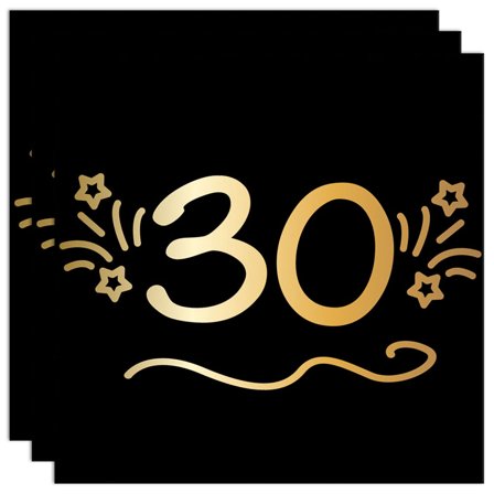 Papirservietter Sort 30 år 16-pak