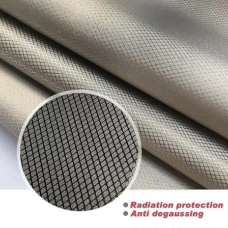 Ammattimainen säteilysuojauskangas, suojaava, johtava RFID EMF-esto kangas, radioaalto-/mikroaaltosuojaus, Faraday-kangas