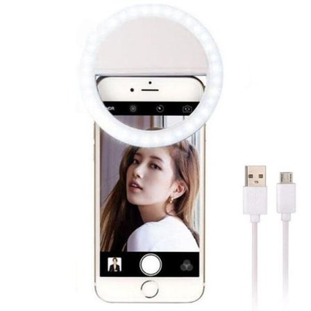 Selfie-lys, 28 LED-ringlys, selfie-lys mobiltelefon, selfie-ringlys med 3