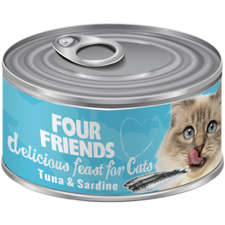 FourFriends - Katt Adult Tuna & Sardine 85g i boks - Katt - Kattefôr & kattemat - Våtfôr og våtmat - ZOO.no