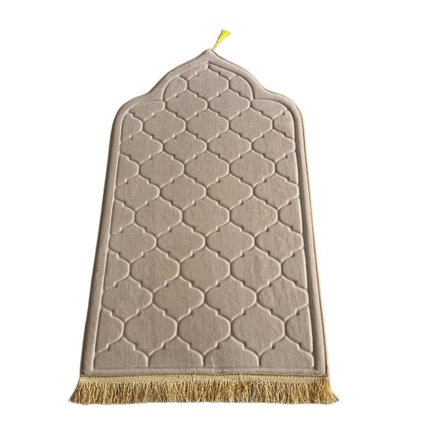 Muslimsk bönematta med präglingsprocess, hopfällbar och bärbar bönematta för effektivt knäskydd Beige