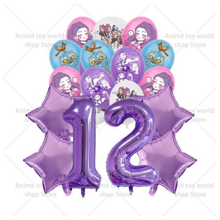 KPop Demon Hunters fødselsdagssæt: dug, tallerkener, kopper, balloner, kagetopper til børn